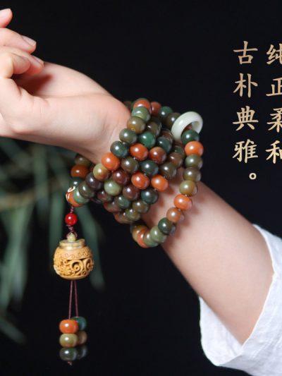 敦煌飞天菩提子佛珠挂脖手链